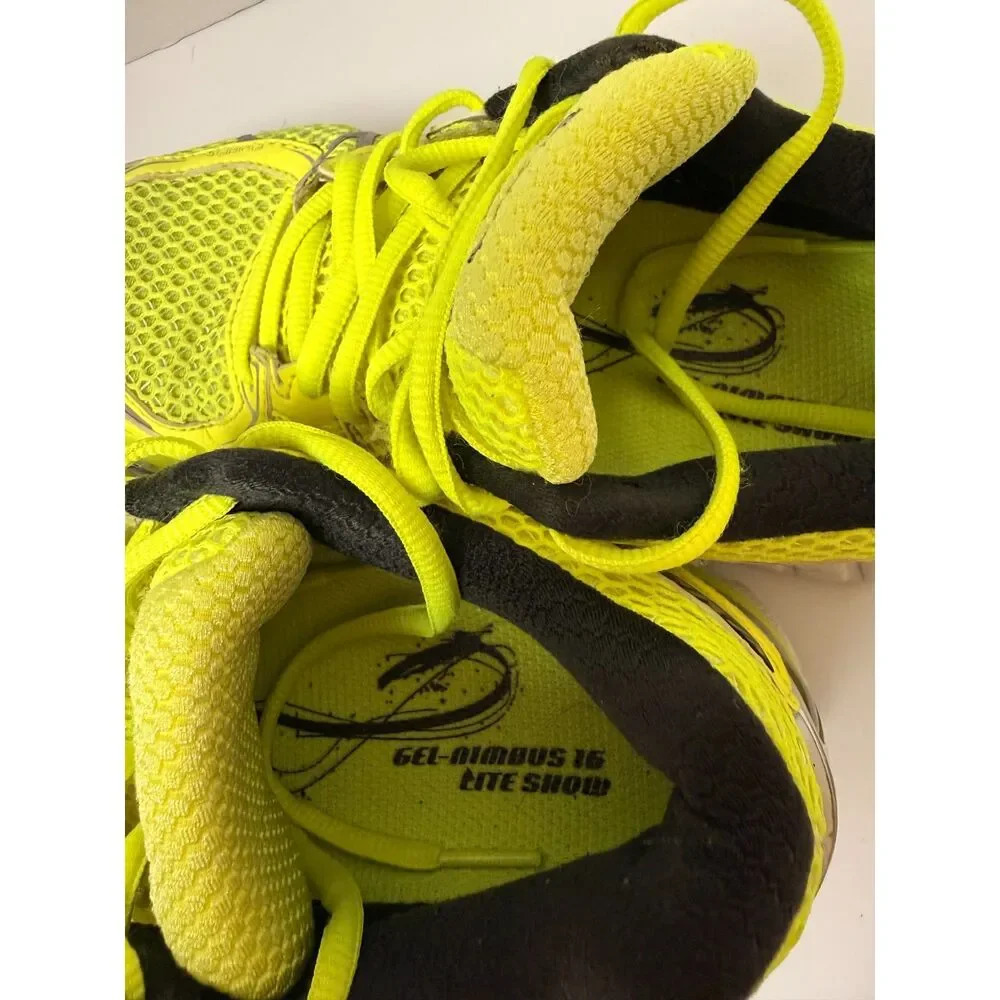 ASICS Women's GEL-Nimbus 16 Lite Show Sneaker Neon Volt Yellow Size 6 US